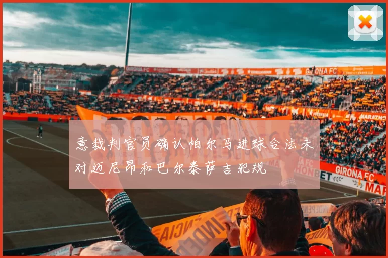 意裁判官员确认帕尔马进球合法未对迈尼昂和巴尔泰萨吉犯规
